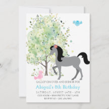 Cute Horse, Trees, Pony Rides Equestrian Birthday
