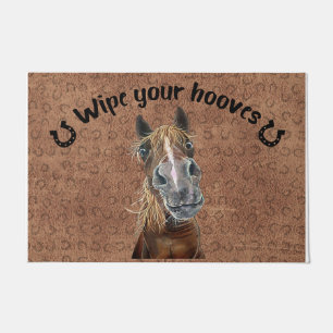 Cute Horse Wipe Your Hooves Doormat