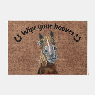 Cute Horse Wipe Your Hooves Doormat