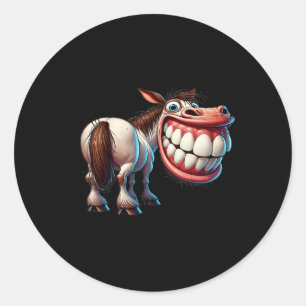 Cute Horse With Old Age Comes New Skills You Can S Classic Round Sticker