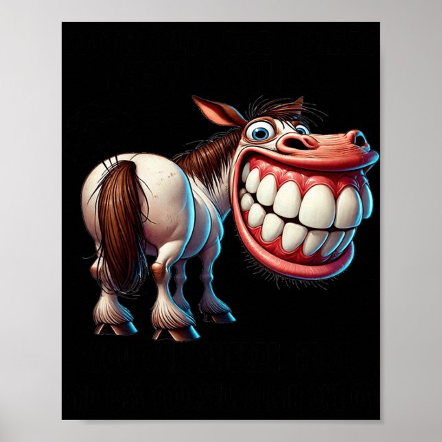 Cute Horse With Old Age Comes New Skills You Can S Poster (Front)