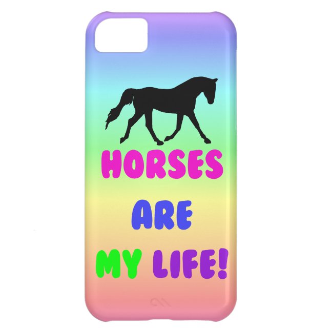 Cute Horses Are My Life iPhone 5 Case (Back)