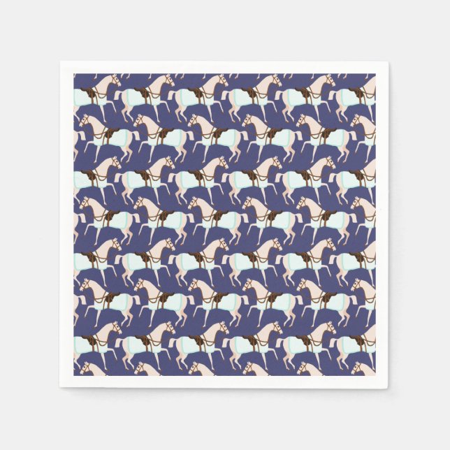 Cute Horses Paper Napkins (Front)