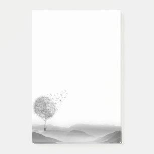 Cute Hot Air Balloon Dandelion Seeds Blowing Post-it Notes