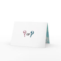Cute Hot Air Balloon Gender Reveal Invitation