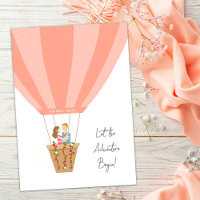 Cute Hot Air Balloon Names Wedding Greeting
