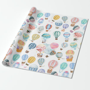 Cute Hot Air Balloons  Wrapping Paper
