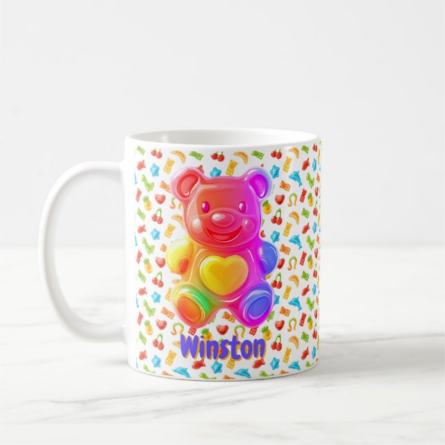 Cute Hot and Yummy Candy Gimme Gummy Coffee Mug (Left)