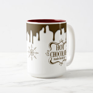 Cute Hot Chocolate Drip Two-Tone Coffee Mug
