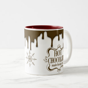Cute Hot Chocolate Drip Two-Tone Coffee Mug