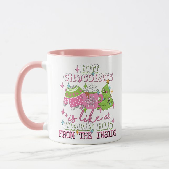 Cute Hot Chocolate Quote Mug (Left)