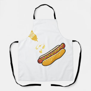 Cute Hot Dog & Mustard Bottle Apron