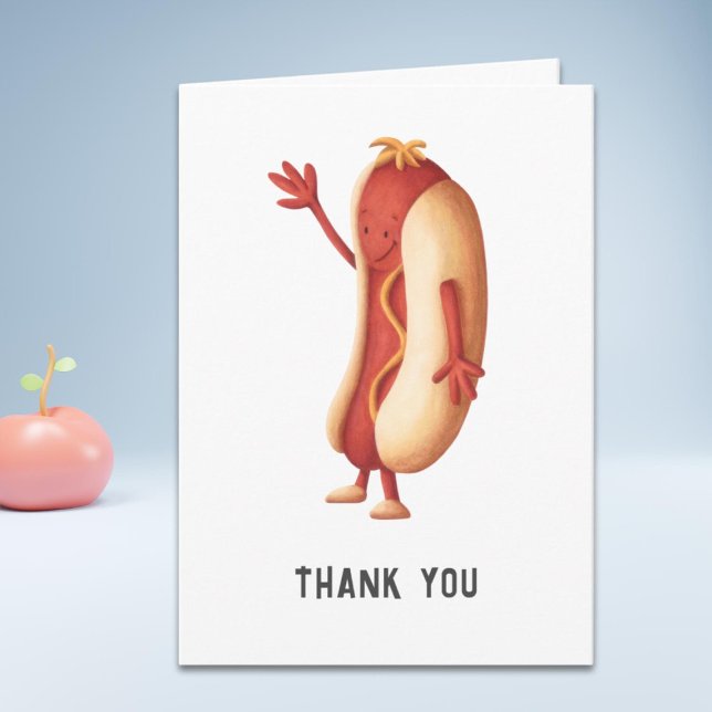 Cute Hot Dog Thank You Card (Creator Uploaded)