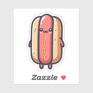 Cute Hot Dog Vinyl Stickers