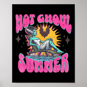 Cute Hot Ghoul Summer Funny Horror Summer Beach Ha Poster