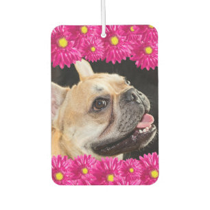 Cute Hot Pink Daisy Custom Photo Car Air Freshener