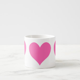 Cute Hot Pink Heart Espresso Cup