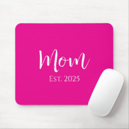 Cute Hot Pink New Mum Mother's Day Mouse Mat