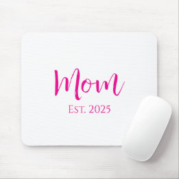 Cute Hot Pink Script New Mum Mother's Day Mouse Mat