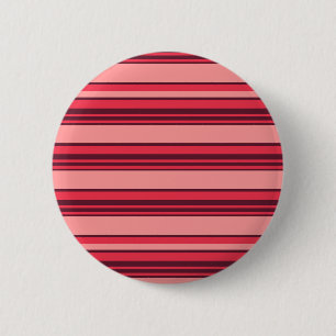 Cute hot pink stripes 6 cm round badge