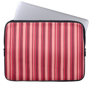 Cute hot pink stripes laptop sleeve