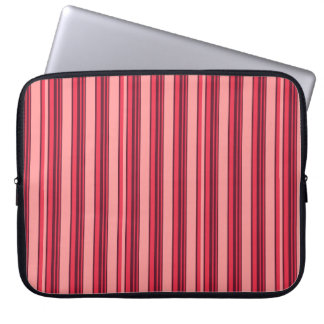 Cute hot pink stripes laptop sleeve