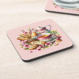 Cute hot tea lovers coaster