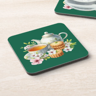 Cute hot tea lovers coaster