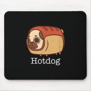 Cute Hotdog Lovely Pug Dog Lover Mouse Mat