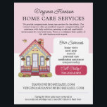 Cute House Caregiver Caretaker Services Pink Flyer<br><div class="desc">This joyful Caregiver Flyer is perfect for senior caretakers, caregivers, or home nurses looking to make a positive impression. Featuring a cosy hand-drawn house and a cheerful bird flying overhead, this flyer radiates good vibes and warmth. With ample space to personalise your services, contact information, and other important details, it’s...</div>