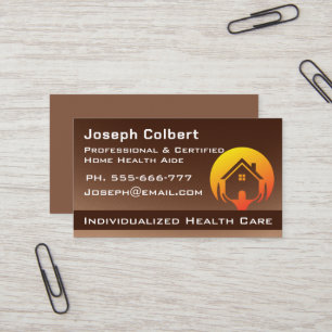 Cute House Caregiver Services Single Sided  Business Card