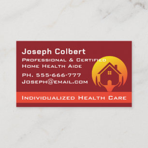 Cute House Caregiver Services Single Sided  Business Card