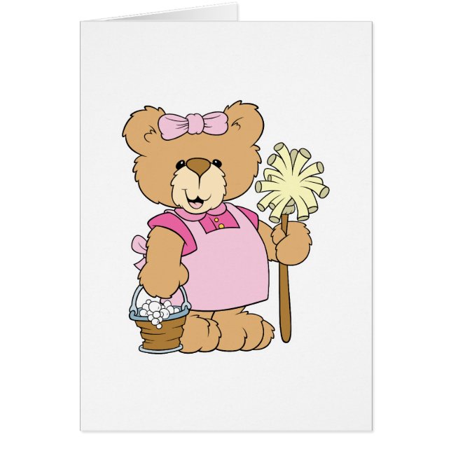 Cute House Cleaning Bear (Front)