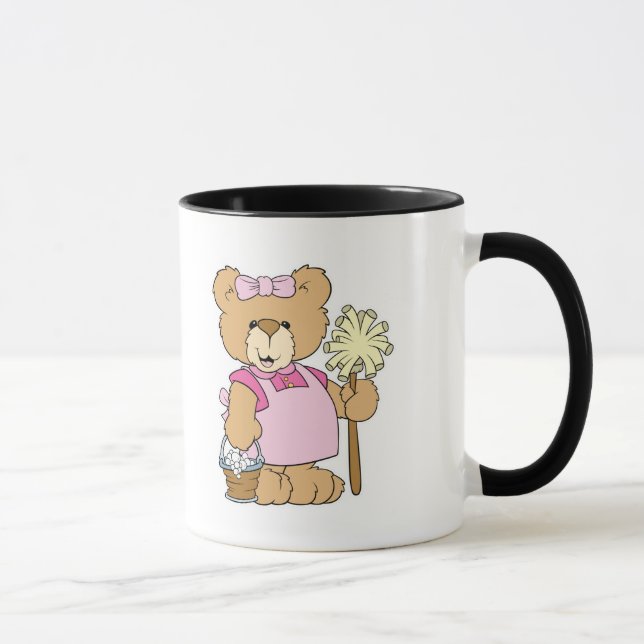 Cute House Cleaning Bear Mug (Right)