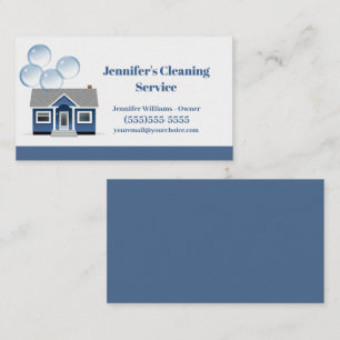 Cute House Cleaning Service Housekeeping Business Card
