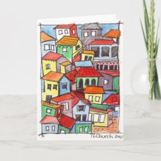 Cute house design card