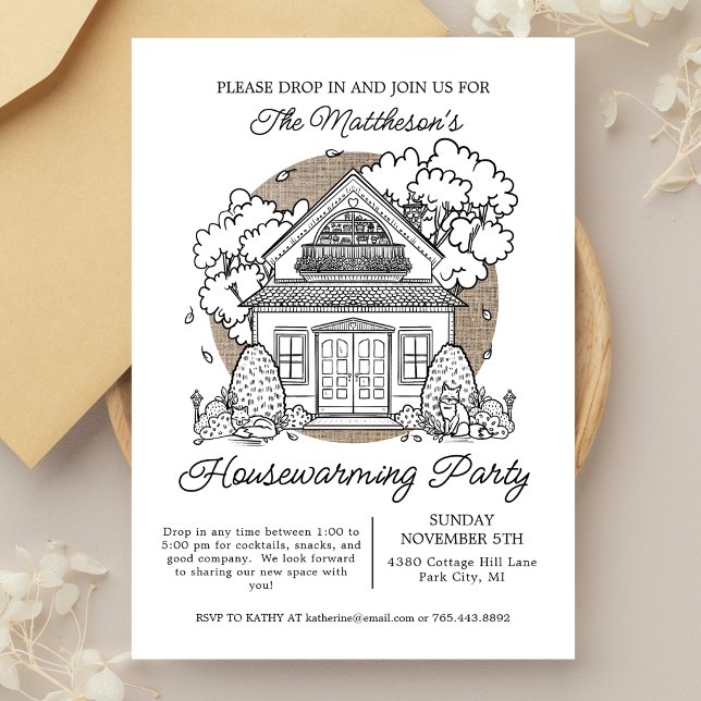 Cute House Drop In Housewarming Party Invitation (Creator Uploaded)