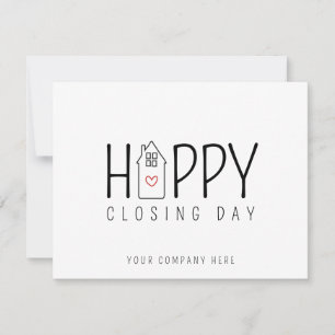 Cute House Happy Closing Day Card
