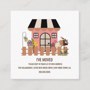 Cute House New Home Moving Announcement