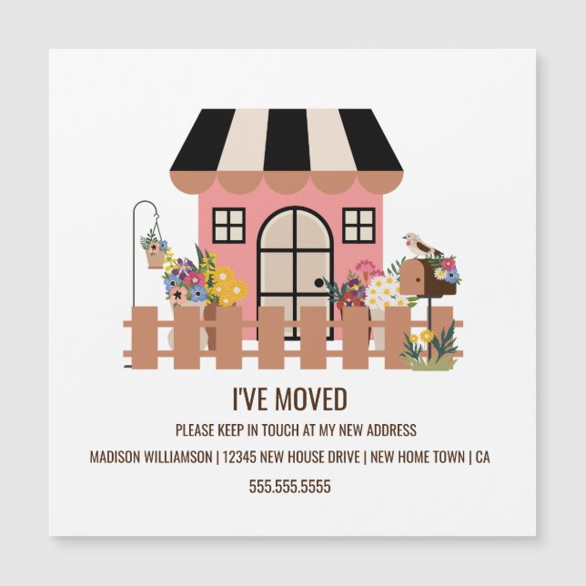 Cute House | New Home Moving Announcement (Front)