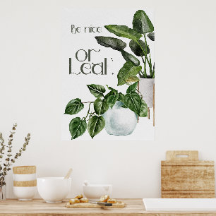 Cute House plants Gardening Quote Poster