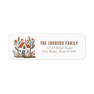 Cute House Return Address Labels