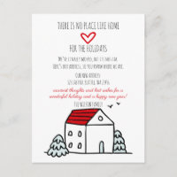 Cute House We've Moved Holiday Moving Announcement