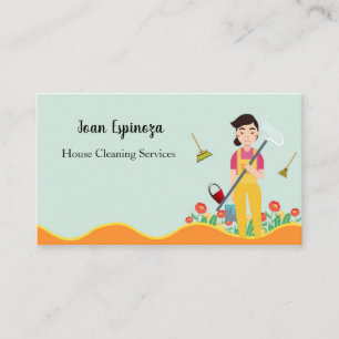 Cute Housekeeping Business Card