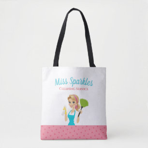 Cute Housekeeping Cleaning Lady Tote Bag