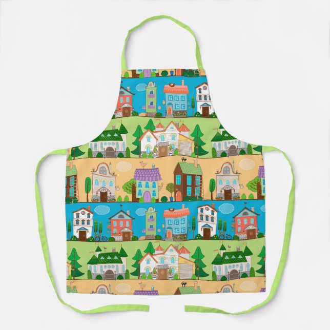 Cute Houses Apron (Front)