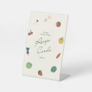 Cute Housewarming Recipe Card Activity Pedestal Sign