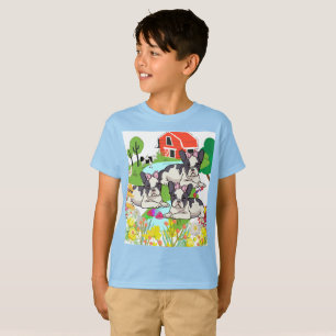 Cute Houston Black And White Pitbull Puppies  T-Shirt