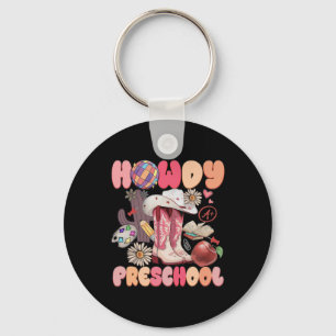 Cute Howdy Preschool Cowboy Cowgirl Boots Back To Key Ring
