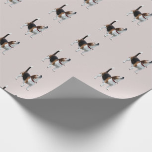 Cute Howling Beagle Dog    Wrapping Paper